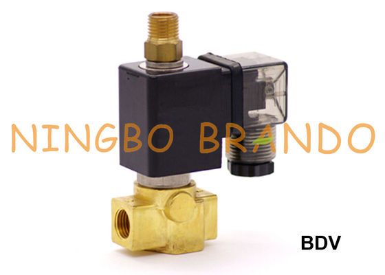 1/8'' 1/4'' 3 Way Water Air Brass Solenoid Valve Normally Closed 24V 220V