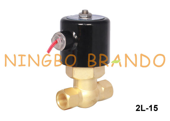 2L-15 1/2'' Brass Steam And Hot Water Solenoid Valve 24VDC 220VAC