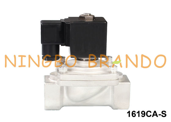 1'' Direct Lift Piston Stainless Steel Solenoid Valve For Steam Hot Water