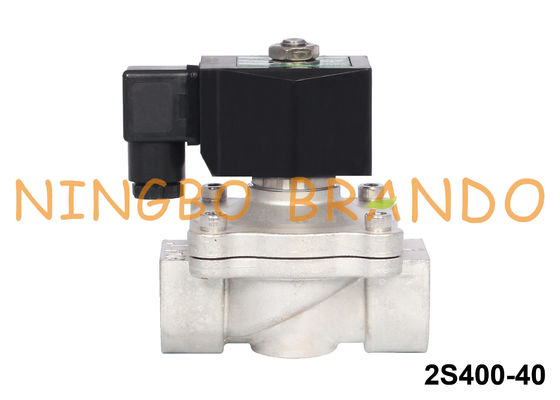 1 1/2'' Stainless Steel Electric Solenoid Valve Water 24VDC 220VAC