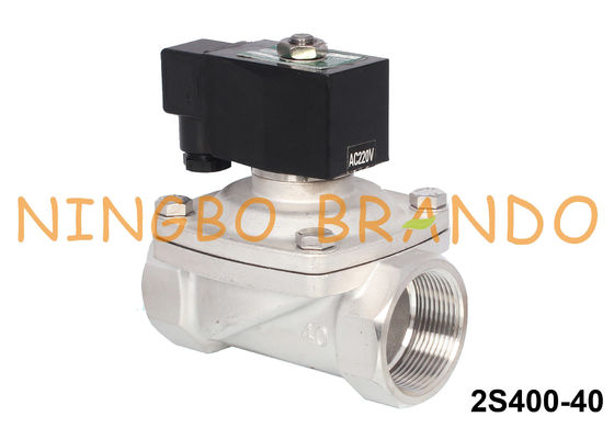 1.5 Inch Electric Water Solenoid Valve Stainless Steel 24VDC 220VAC