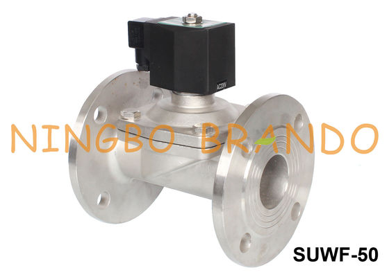 2'' 50mm DN50 Water Flange Solenoid Valve Stainless Steel 24V 220V