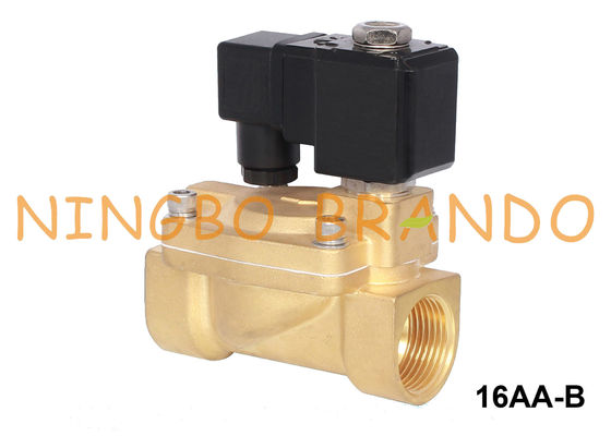 1'' PTFE Diaphragm Operated Brass Solenoid Valve 24VDC 220VAC