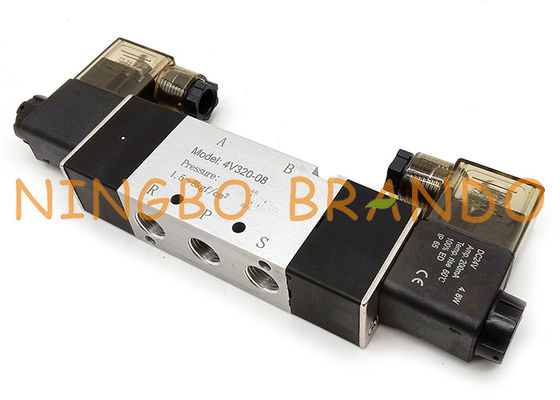 Airtac Type 4V320-08 1/4'' 5/2 Way Double Solenoid Pneumatic Valve