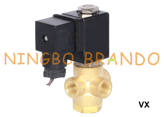3 Way Brass Solenoid Valve Normally Closed 1/8'' 1/4'' 12V 24V 110V 220V