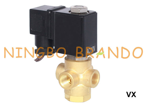 1/8'' 1/4'' 3 Way Brass Solenoid Valve Normally Open 12V 24V 110V 220V