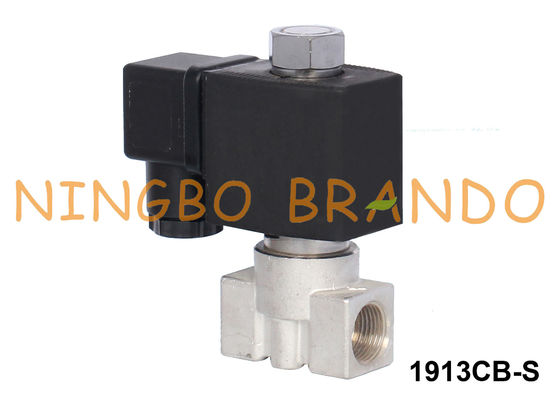 1/4'' 24VDC 220VAC Stainless Steel 304 Solenoid Valve 2 Way Normally Open