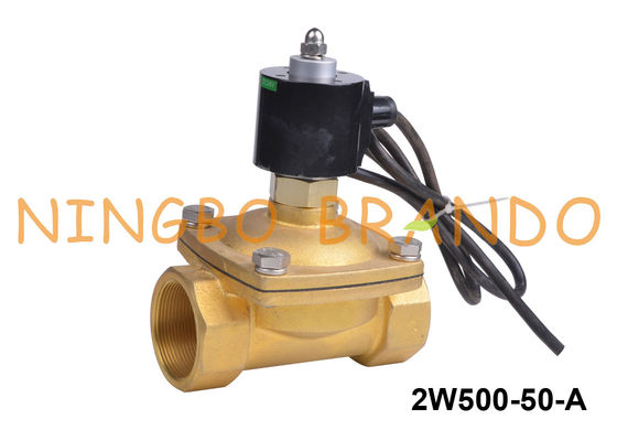 2'' Waterproof IP68 Brass Solenoid Valve For Water Fountain 24V 220V