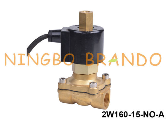 Normally Open Brass Solenoid Valve Waterproof IP68 1/2'' 24V 220V