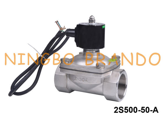 2'' Waterproof IP68 Fountain Stainless Steel Solenoid Valve 24VDC 220VAC