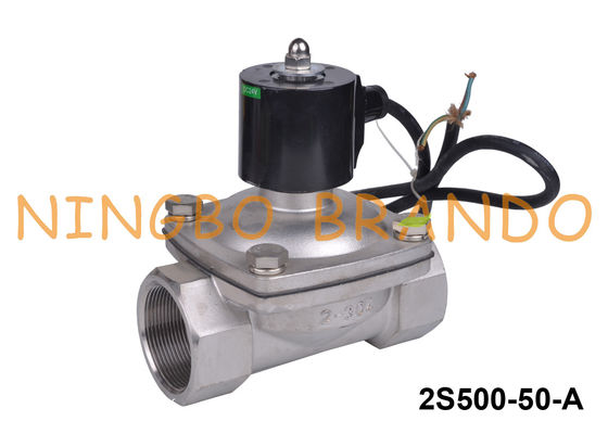 Waterproof IP68 Stainless Steel Water Solenoid Valve 2 Inch 24VDC 220VAC