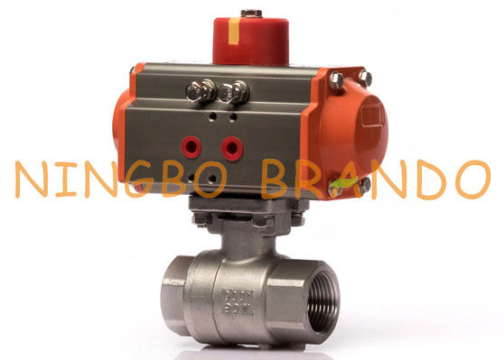 Pneumatic Actuator Two Piece Female Threaded Ball Valve 1'' DN25