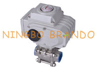 1'' Threaded Electric Actuator Three Piece Ball Valve Stainless Steel