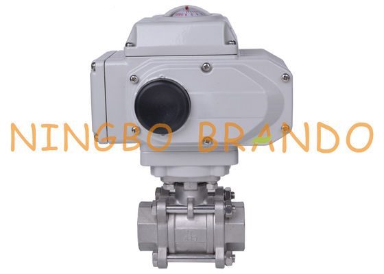 Electric Actuator 3pcs Stainless Steel Ball Valve 1'' Female Threaded