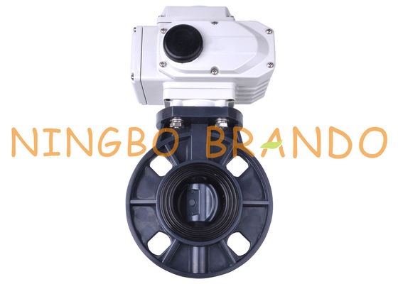 Electric Actuator PVC Plastic Butterfly Valve UPVC CPVC 24VDC 220VAC