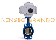 Soft Seal Electric Actuator Wafer Type Butterfly Valve Cast Iron 4 Inch