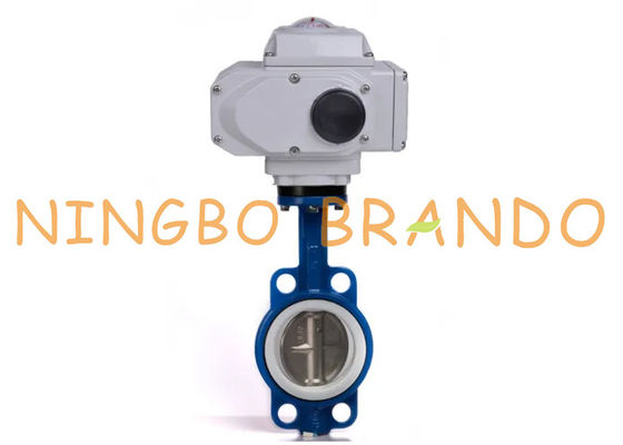 PTFE Seal Wafer Type Electric Actuator Butterfly Valve Cast Iron 4 Inch