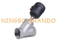 2.5'' DN65 Pneumatic Threaded Angle Seat Valve Stainless Steel