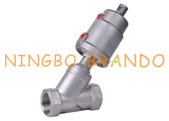 Y Type Pneumatic Threaded Angle Seat Valve 1 1/4'' DN32 PN25