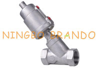 Pneumatic Threaded Angle Seat Valve With Stainless Steel Actuator