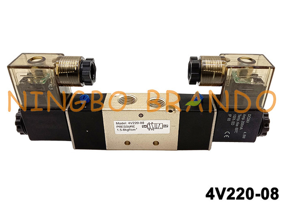 4V220-08 Airtac Type 1/4'' Pneumatic Solenoid Valve DC24V DC24V