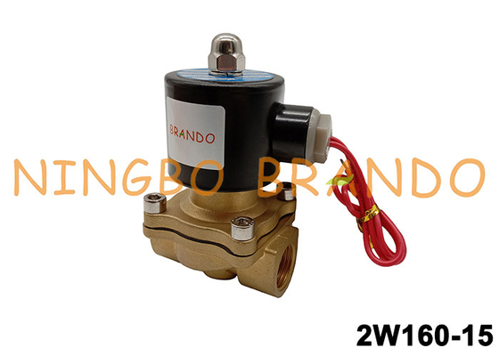 2W160-15 1/2&quot; NC Brass Solenoid Valve DC24V AC110V AC220V