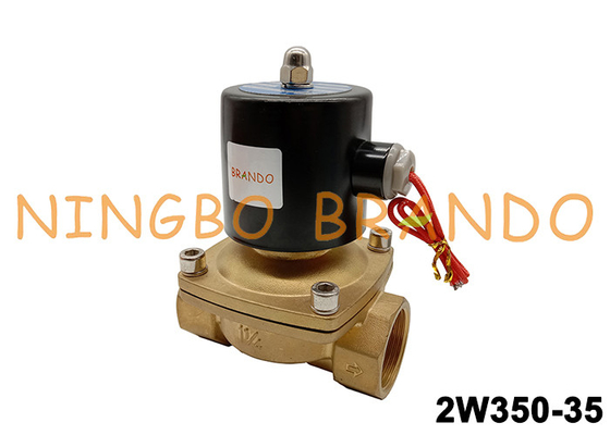 240V 1-1/4'' Water Air Brass Solenoid Valve 2W350-35-240V AC