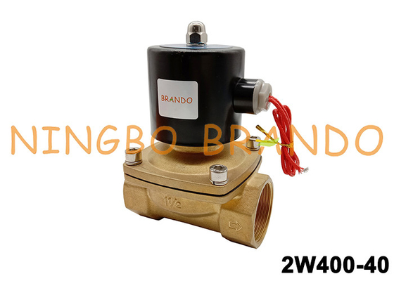 Direct Acting Diaphragm Brass Water Solenoid Valve 2W400-40 1.5''