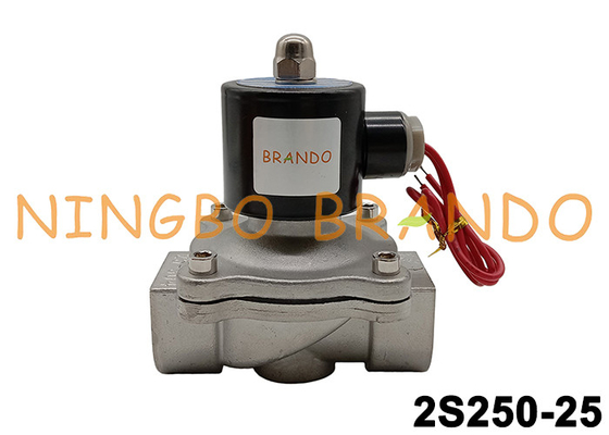 2S250-25 2/2 Way NC Stainless Steel Solenoid Valve 1'' Thread