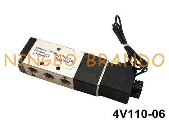 4V110-06 1/8&quot; Pneumatic Solenoid Valve 5 Way 2 Position