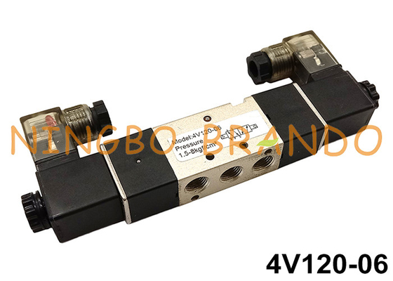 4V120-06 Double Solenoid Pneumatic Valve AC220V AC110V DC24V