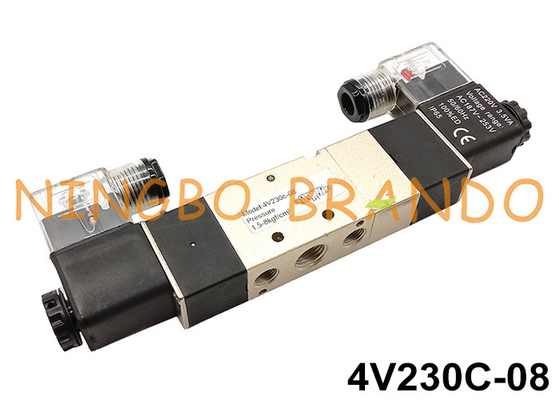 5/3 Way 1/4'' Pneumatic Air Control Solenoid Valve 4V230C-08