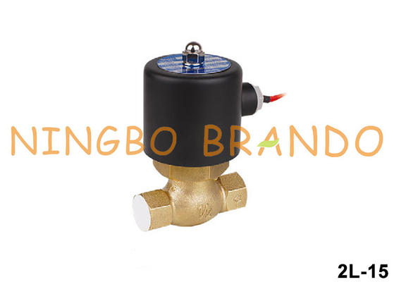 2L-15 1/2'' Steam High Temp Brass Solenoid Valve 24VDC 220VAC