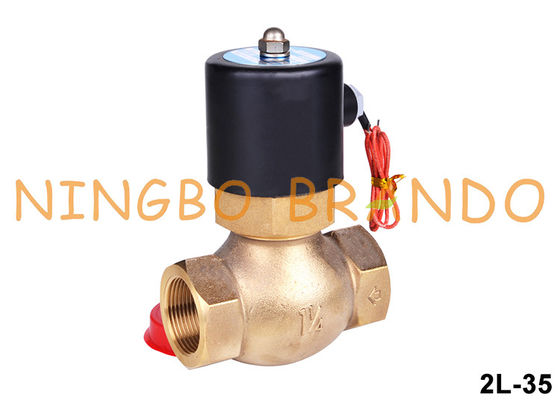2L-35 1-1/4'' Brass Hot Water Solenoid Valve 12V 24V 110V 220V