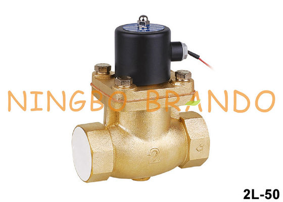 2L-50 2'' DN50 Steam Solenoid Valve PTFE Seal Brass Body 220VAC