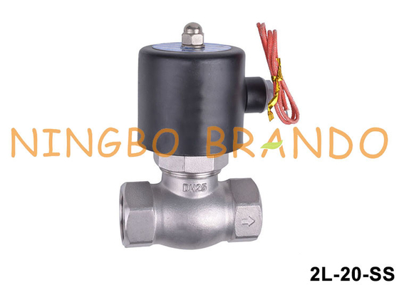 2L-20 3/4'' Stainless Steel Solenoid Valve For Steam 24VDC 220VAC