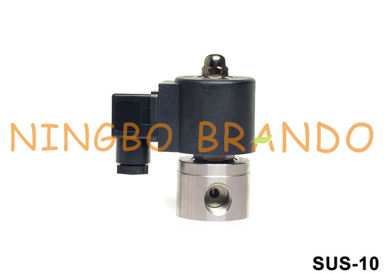 PTFE Seal 2 Way NC Steam SS304 Solenoid Valve 3/8'' 24V 220V