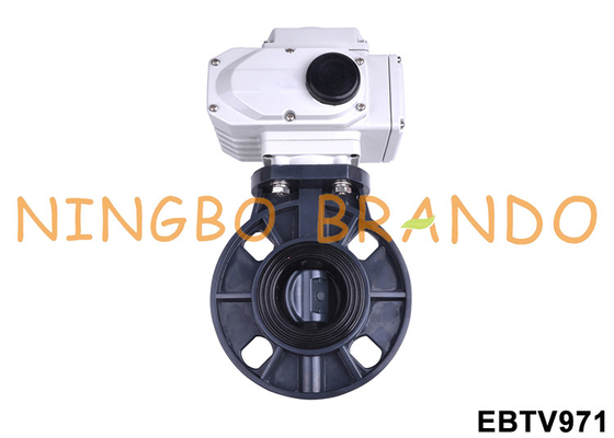 UPVC CPVC PVC Electric Actuator Plastic Butterfly Valve 24V 220V