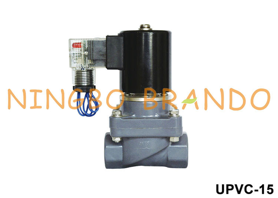 24VDC 110VAC 220VAC 1/2'' Anti-Corrosion CPVC UPVC Solenoid Valve