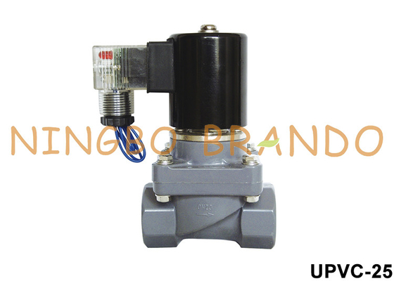 1'' DN25 UPVC CPVC Plastic Solenoid Valve Acid Alkali Anti-Corrosive