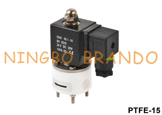 24V 220V 1/4'' 3/8'' Corrosive PTFE Solenoid Valve Acid Alkali Anti