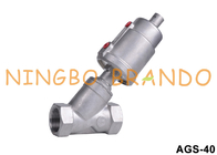 DN40 1-1/2'' Threaded Pneumatic Angle Seat Valve With Actuator