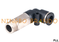 90 Degree PLL Pneumatic Hose Fittings Lengthened Elbow Male