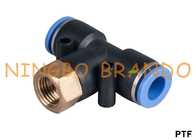 PTF Series Quick Connect Pneumatic Hose Fittings Female Branch Tee