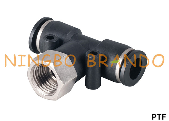 PTF Series Quick Connect Pneumatic Hose Fittings Female Branch Tee