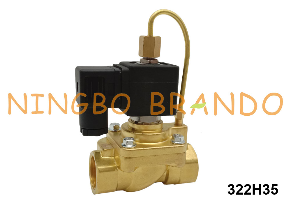 1/2'' 40 Bar 322H35 Parker Type Brass Solenoid Valve Normally Open 24V 110V 220V
