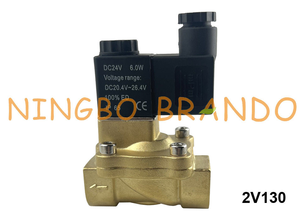 thumbnail image 2 of Duda Energy 2-Way Brass Solenoid Valve – NBR Seals, DIN Connector, For Air/Water/Gas/Oil, Electric Pneumatic 2 of 6