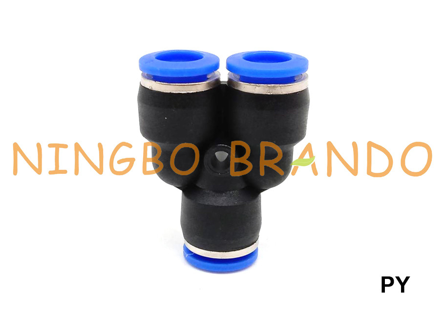 Y Type Push In Quick Connect Pneumatic Hose Fitting 4mm 6mm 8mm 10mm 12mm