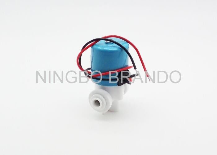 Fast Fitting Blue Reverse Osmosis Parts , 24V DC Plastic Solenoid Valve