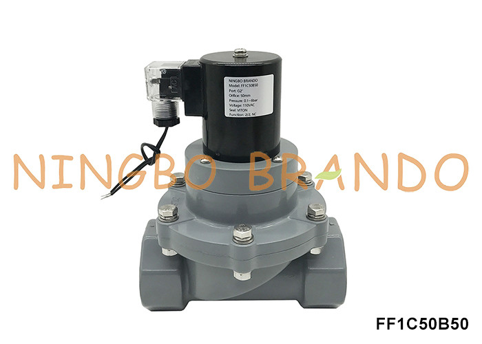 2'' DN50 Anti Corrosion Resistant CPVC Solenoid Valve For Chemical Acid 24V 220V